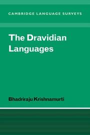Cover of: The Dravidian Languages (Cambridge Language Surveys) by Bhadriraju Krishnamurti