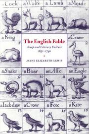 Cover of: The English Fable by Jayne Elizabeth Lewis
