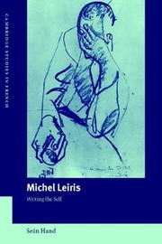 Cover of: Michel Leiris: Writing the Self (Cambridge Studies in French)