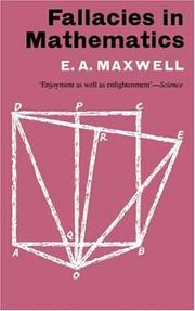 Cover of: Fallacies in Mathematics by Edwin Arthur Maxwell