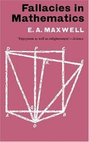 Cover of: Fallacies in Mathematics by Edwin Arthur Maxwell, Edwin Arthur Maxwell