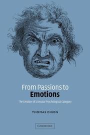 Cover of: From Passions to Emotions by Thomas Dixon Jr.