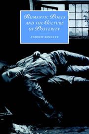 Cover of: Romantic Poets and the Culture of Posterity (Cambridge Studies in Romanticism)