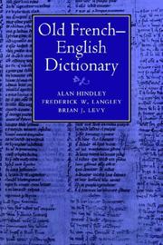 Cover of: Old French-English Dictionary