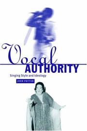 Cover of: Vocal Authority: Singing Style and Ideology