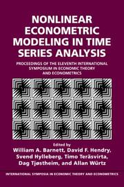 Cover of: Nonlinear Econometric Modeling in Time Series by 