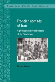 Cover of: Frontier Nomads of Iran by Richard Tapper
