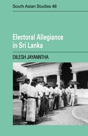 Cover of: Electoral Allegiance in Sri Lanka (Cambridge South Asian Studies)