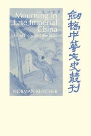 Cover of: Mourning in Late Imperial China by Norman Kutcher