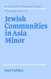 Cover of: Jewish Communities in Asia Minor | Paul R. Trebilco