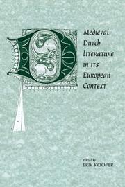 Cover of: Medieval Dutch Literature in its European Context
