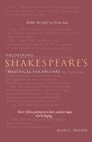 Cover of: Recovering Shakespeare's Theatrical Vocabulary