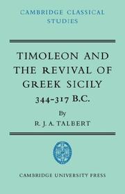 Cover of: Timoleon and the Revival of Greek Sicily by R. J. A. Talbert
