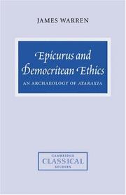 Cover of: Epicurus and Democritean Ethics by James Warren