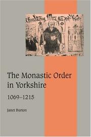 Cover of: The Monastic Order in Yorkshire, 10691215