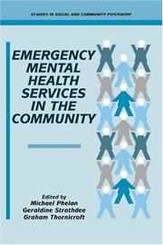 Cover of: Emergency Mental Health Services in the Community (Studies in Social and Community Psychiatry)