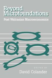 Cover of: Beyond Microfoundations by David Colander, David Colander
