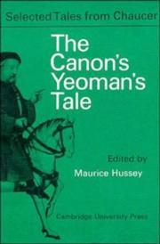 Cover of: The Canon Yeoman's Prologue and Tale: From the Canterbury Tales by Geoffrey Chaucer (Selected Tales from Chaucer)