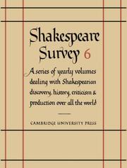 Cover of: Shakespeare Survey by Allardyce Nicoll