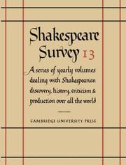 Cover of: Shakespeare Survey by Allardyce Nicoll, Allardyce Nicoll