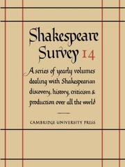 Cover of: Shakespeare Survey by Allardyce Nicoll, Allardyce Nicoll