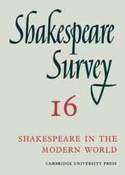 Cover of: Shakespeare Survey by Allardyce Nicoll, Allardyce Nicoll