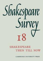 Cover of: Shakespeare Survey by Allardyce Nicoll
