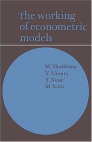 Cover of: The Working of econometric models