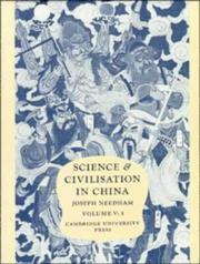 Cover of: Science and Civilisation in China: Volume 5, Chemistry and Chemical Technology; Part 5, Spagyrical Discovery and Invention: Physiological Alchemy