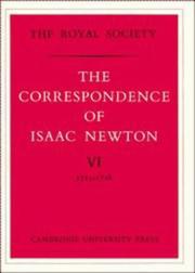 Cover of: The Correspondence of Isaac Newton: Published for the Royal Society