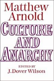 Cover of: Culture and Anarchy by Matthew Arnold