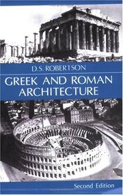 Cover of: Greek and Roman architecture