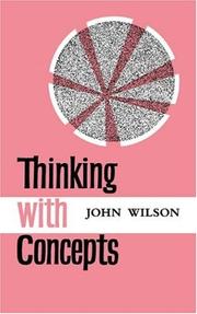 Cover of: Thinking with Concepts