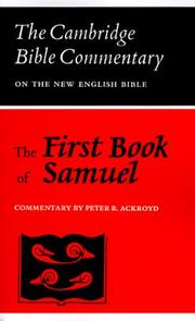 Cover of: The First Book of Samuel (Cambridge Bible Commentaries on the Old Testament)