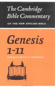 Cover of: Genesis 1-11 by commentary by Robert Davidson.