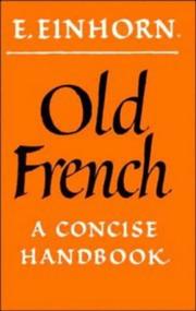 Cover of: Old French by E. Einhorn