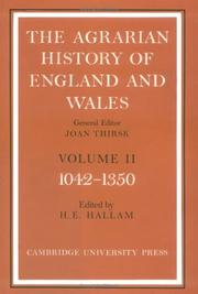 Cover of: The Agrarian History of England and Wales by 
