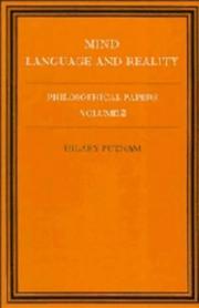 Cover of: Mind, language, and reality