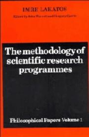 Cover of: The methodology of scientific research programmes by Imre Lakatos