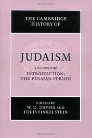 Cover of: The Cambridge history of Judaism by edited by W.D. Davies, Louis Finkelstein.
