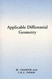 Cover of: Applicable differential geometry by M. Crampin