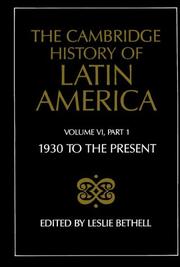 Cover of: The Cambridge History of Latin America by Leslie Bethell, Leslie Bethell