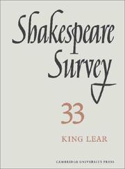 Cover of: Shakespeare Survey 33 King Lear : An Annual Study of Shakespearian Study and Production