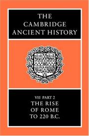 Cover of: The Cambridge Ancient History Volume 7, Part 2 by 