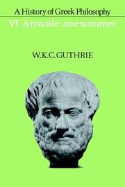 Cover of: A History of Greek Philosophy (Aristotle)