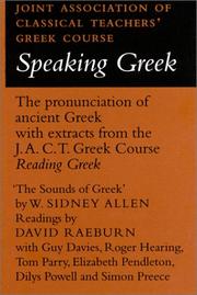 Cover of: Speaking Greek Cassette (Reading Greek)