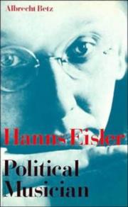 Cover of: Hanns Eisler, political musician by Albrecht Betz
