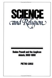 Cover of: Science and religion: Baden Powell and the Anglican debate, 1800-1860