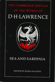 Cover of: Sea and Sardinia by David Herbert Lawrence