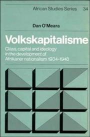 Cover of: Volkskapitalisme: class, capital, and ideology in the development of Afrikaner nationalism, 1934-1948